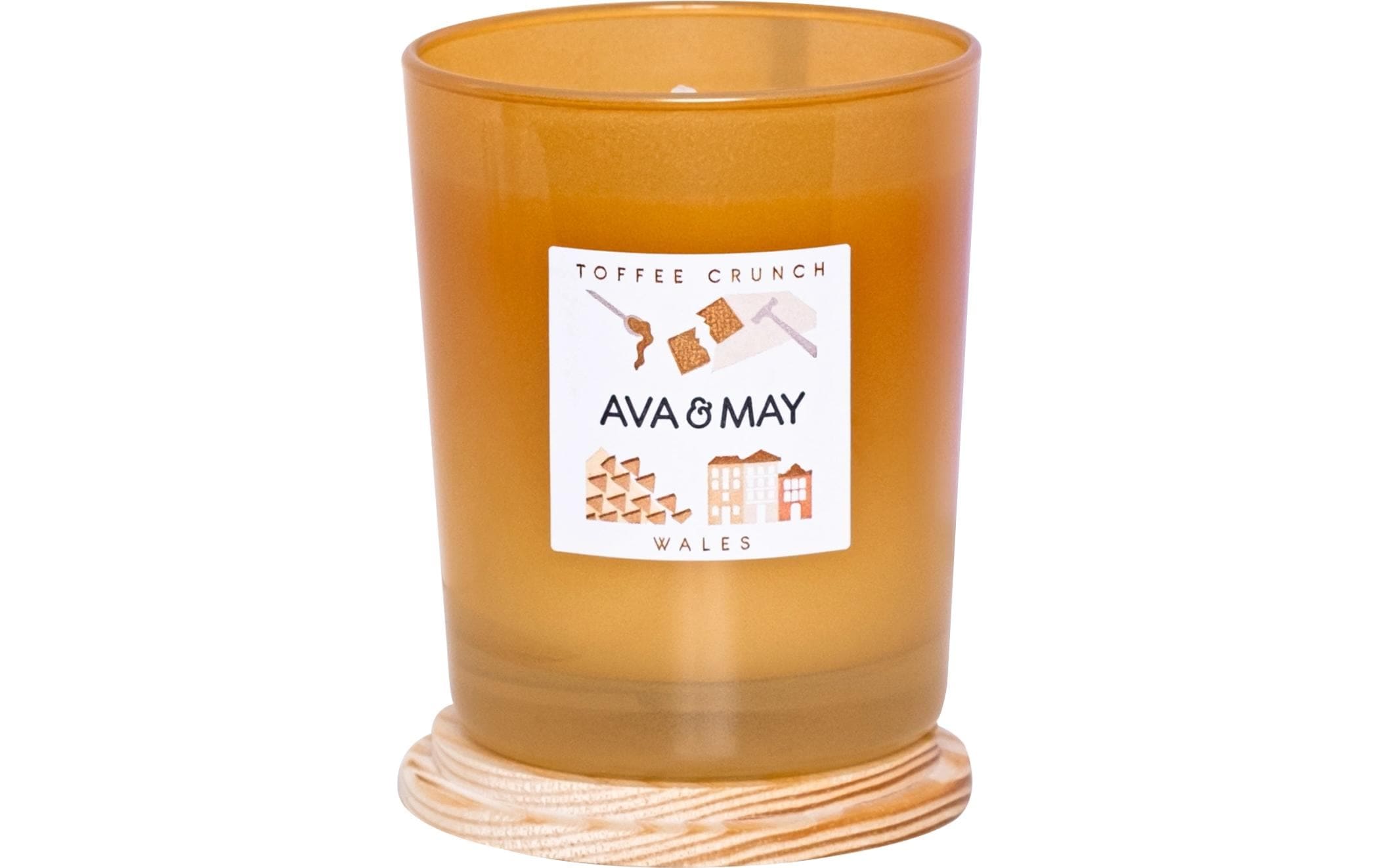 AVA & MAY Duftkerze »Toffee Crunch 180 g« Holzart: Buche (Schweden)