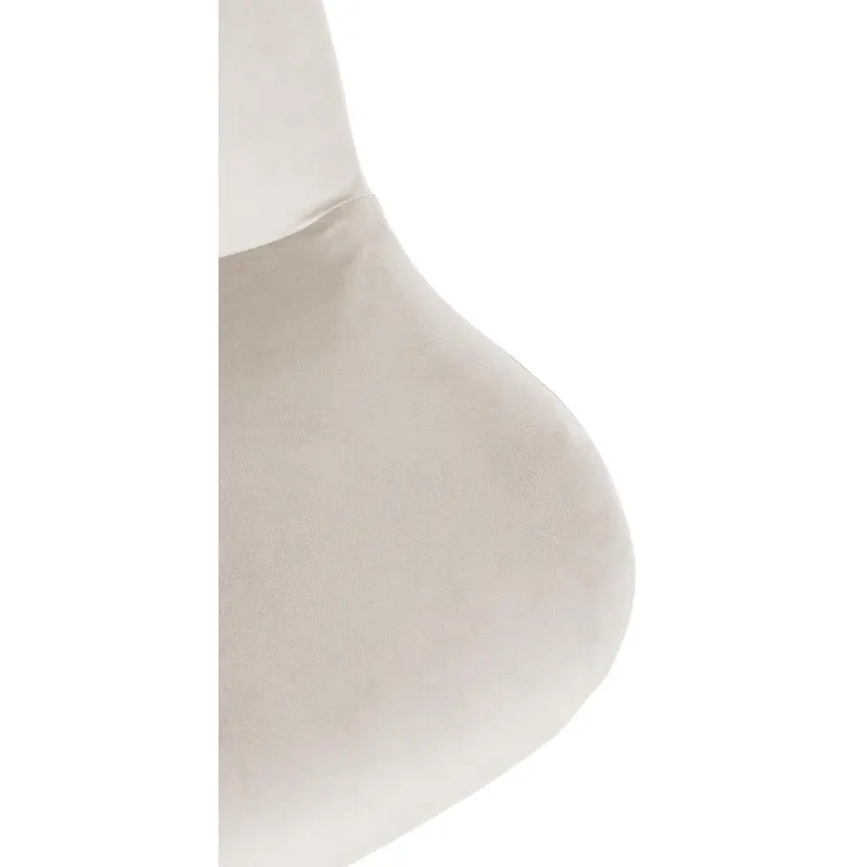 CLP Set van 2 Barkruk Solon wit Frame - Fluweel - creme