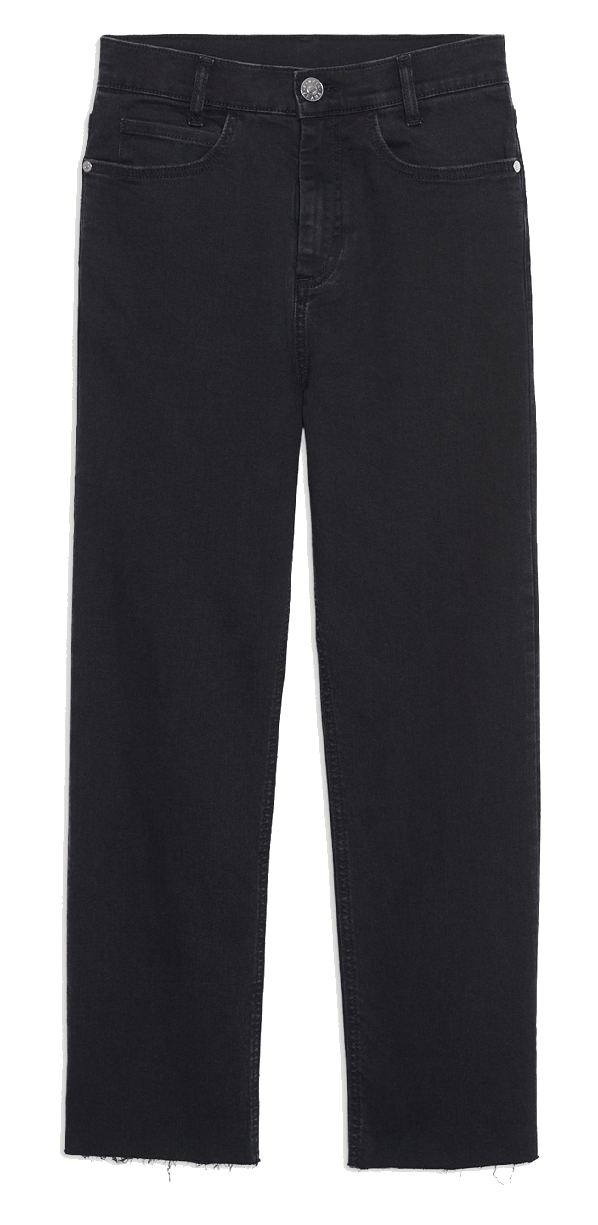 Jean droit taille haute | Noir