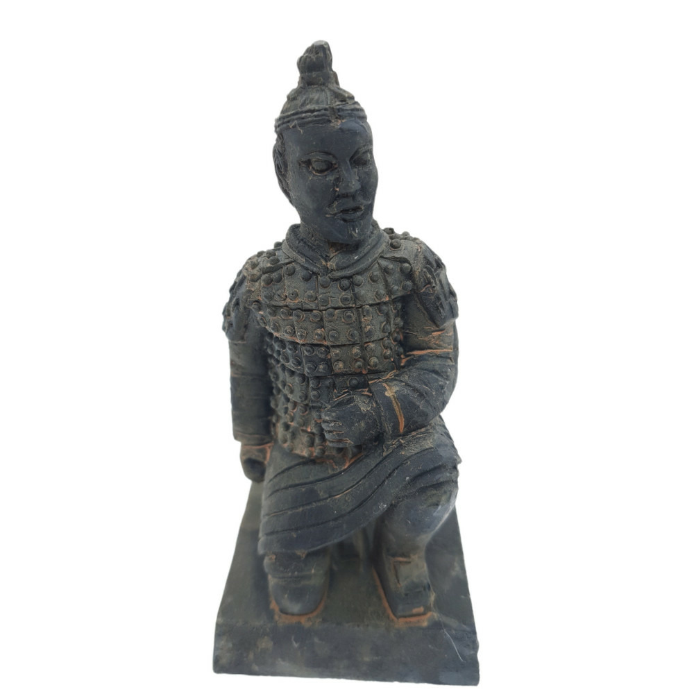 Statuette guerrier chinois qin 2 l, hauteur 11 cm, décoration aquarium