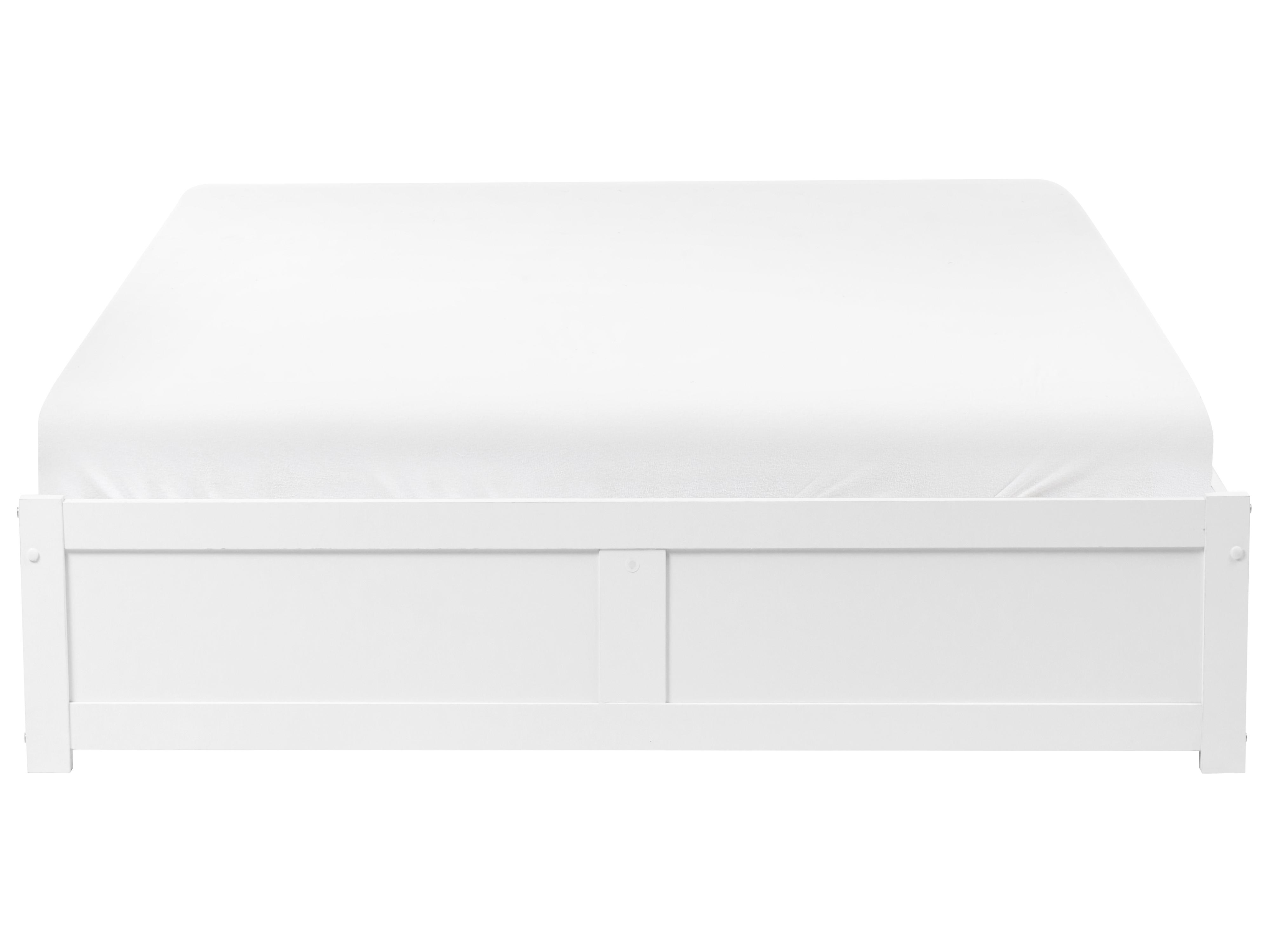 Bed met opbergruimte zonder hoofdbord BRUX 180 x 200 cm Wit