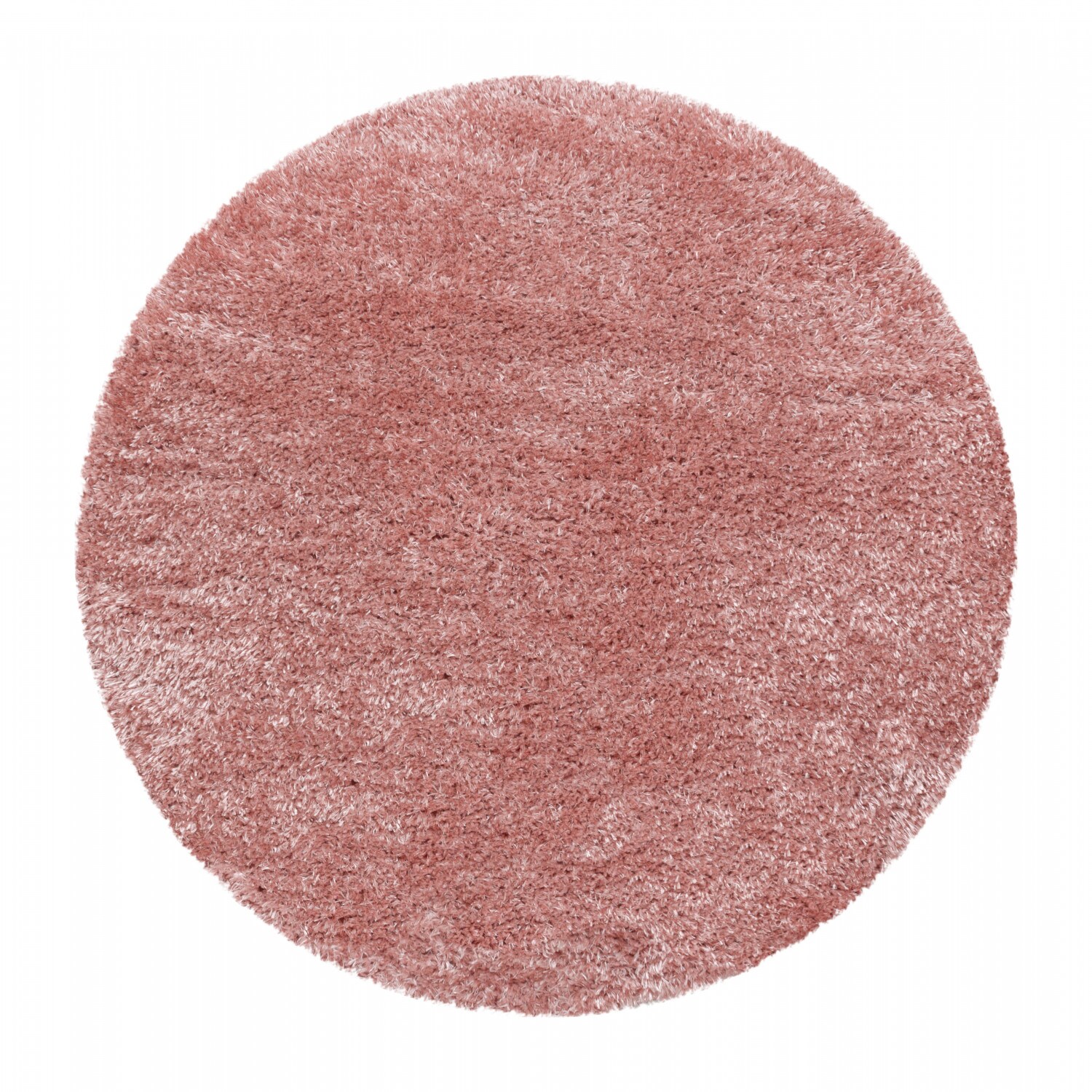 Runde Einfarbig Hochflor Teppich, Flauschiger Langflor Shaggy Teppich