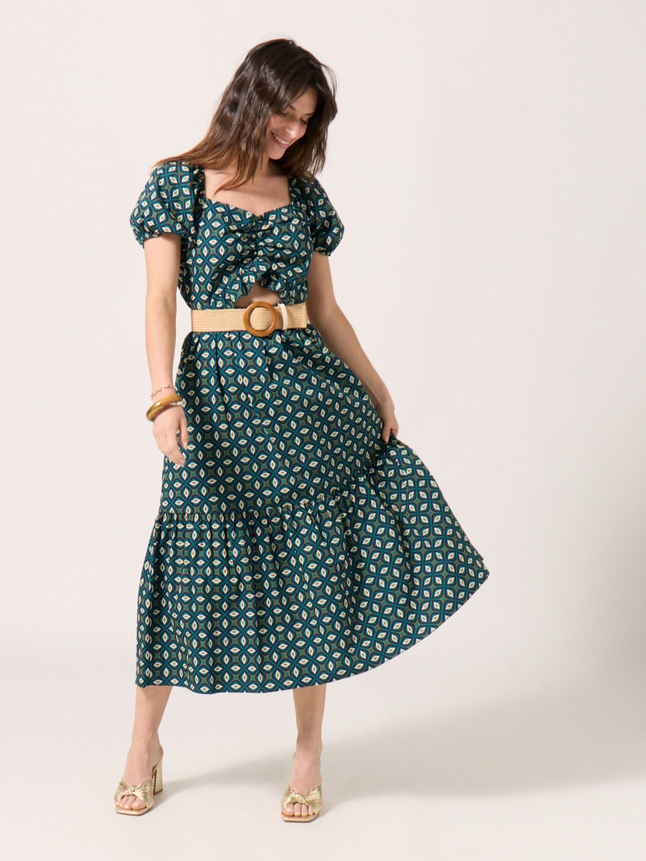 Robe midi imprimée