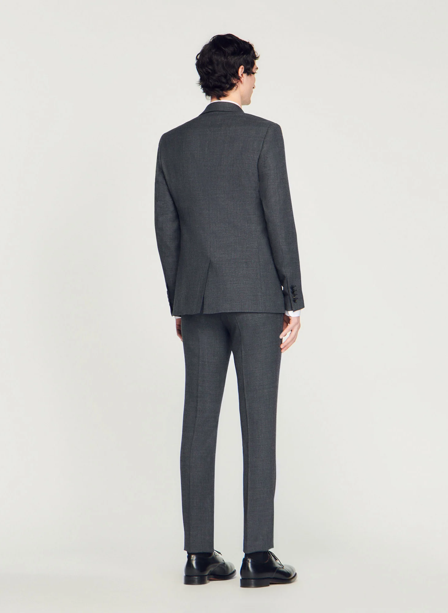 Veste col tailleur en laine | Gris