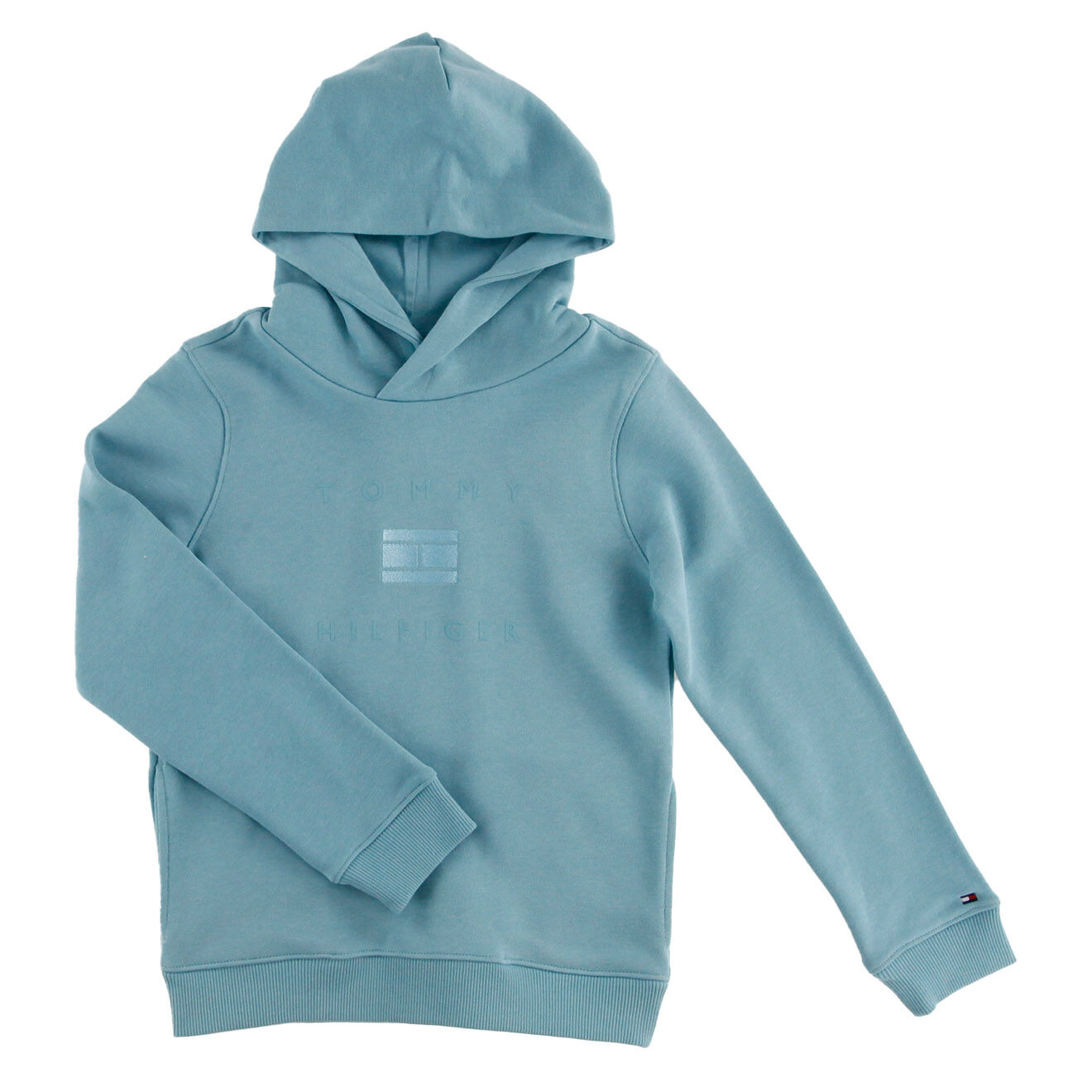 Tommy Hilfiger Sweat à Capuche Logo Tommy bleu turquoise