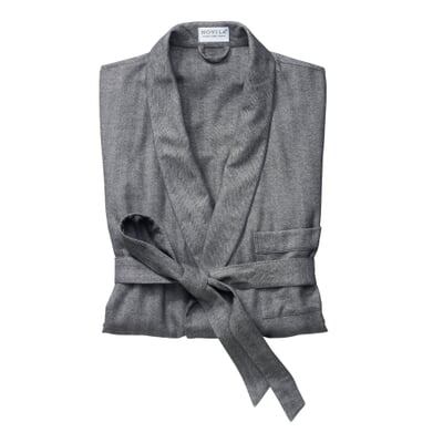 Herrenhausmantel Flanell, Anthrazit