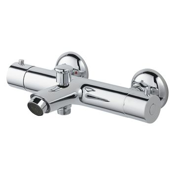Handson Oscar thermostatische badkraan met omstelling chroom 15cm