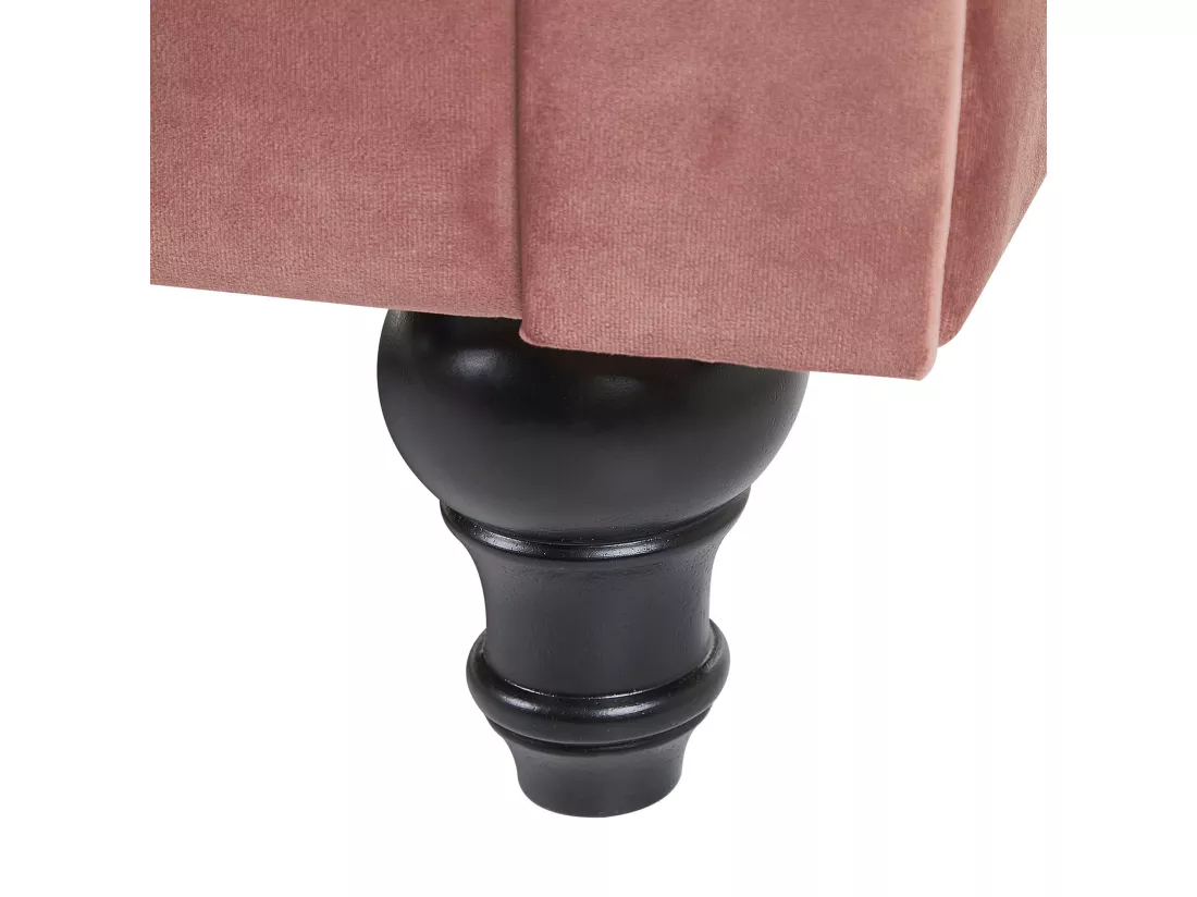 Fauteuil CHESTERFIELD Velours Rose