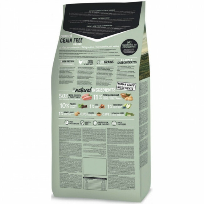Ownat Prime Grain Free Adult sans céréales au poulet & dinde pour chien adulte
