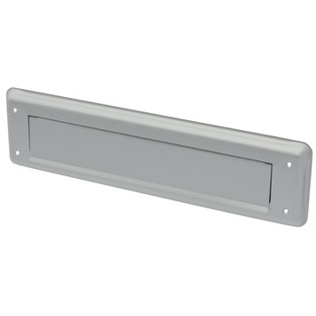 Handson brievenbusklep met borstel aluminium