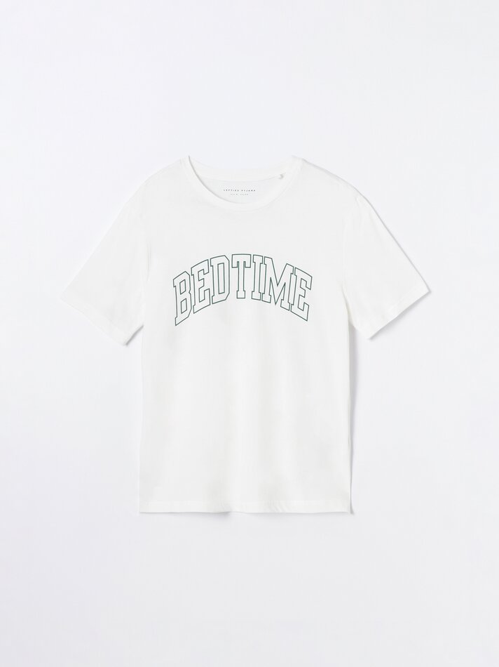 Conjunto de pijama curto - Branco-creme