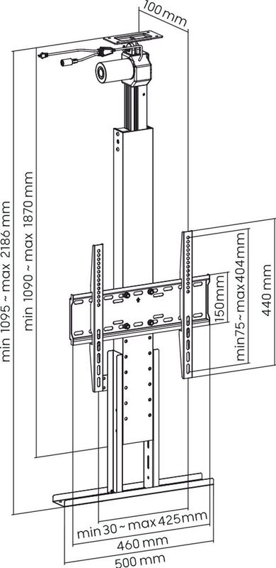 My Wall HP64L TV-liftbeugel 81,3 cm (32) - 139,7 cm (55) Met Elektromoto - In Hoogte Verstelbaar