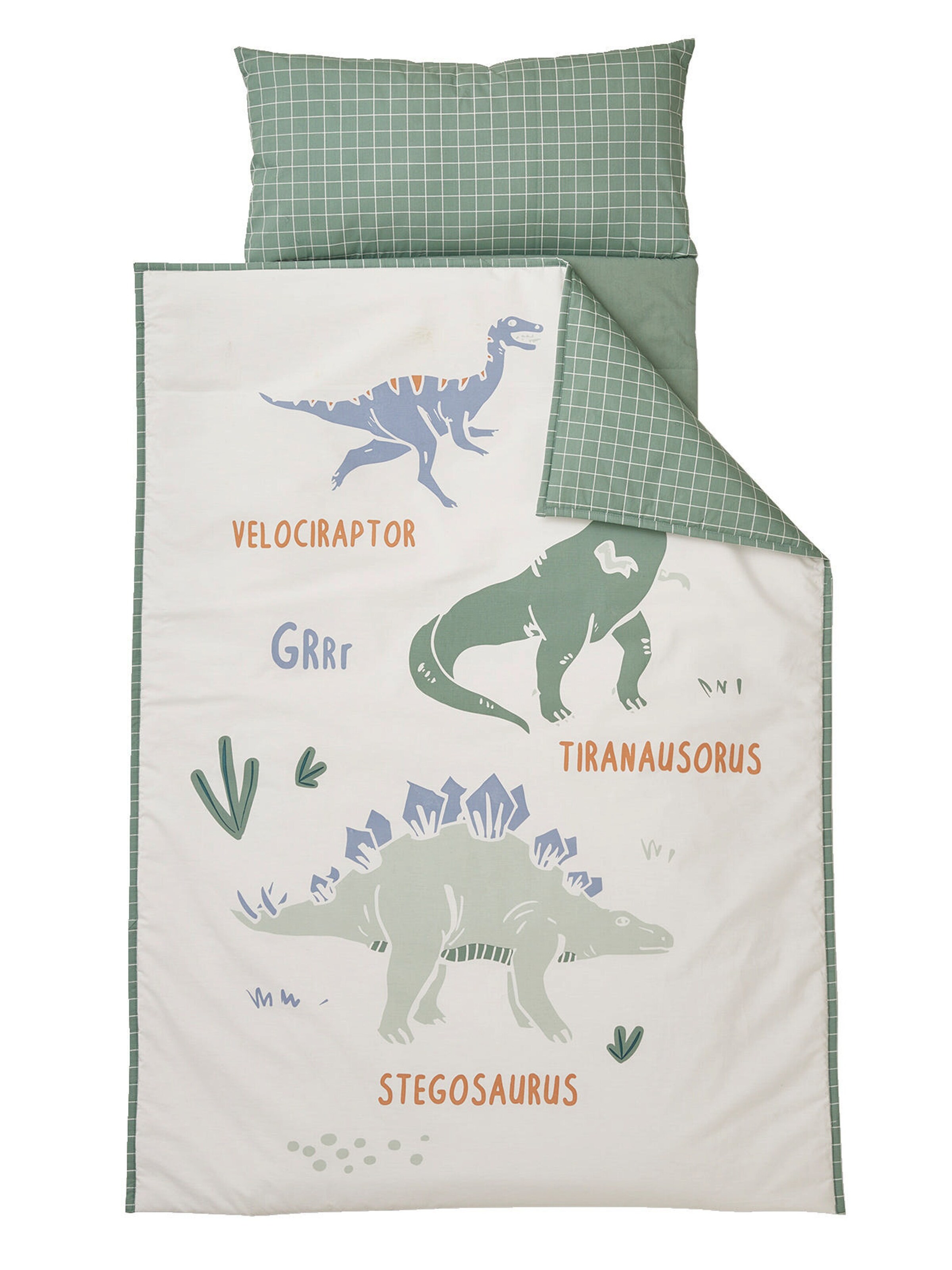 Vertbaudet Kinder Schlafsack MINILI DINOSAURIER grün