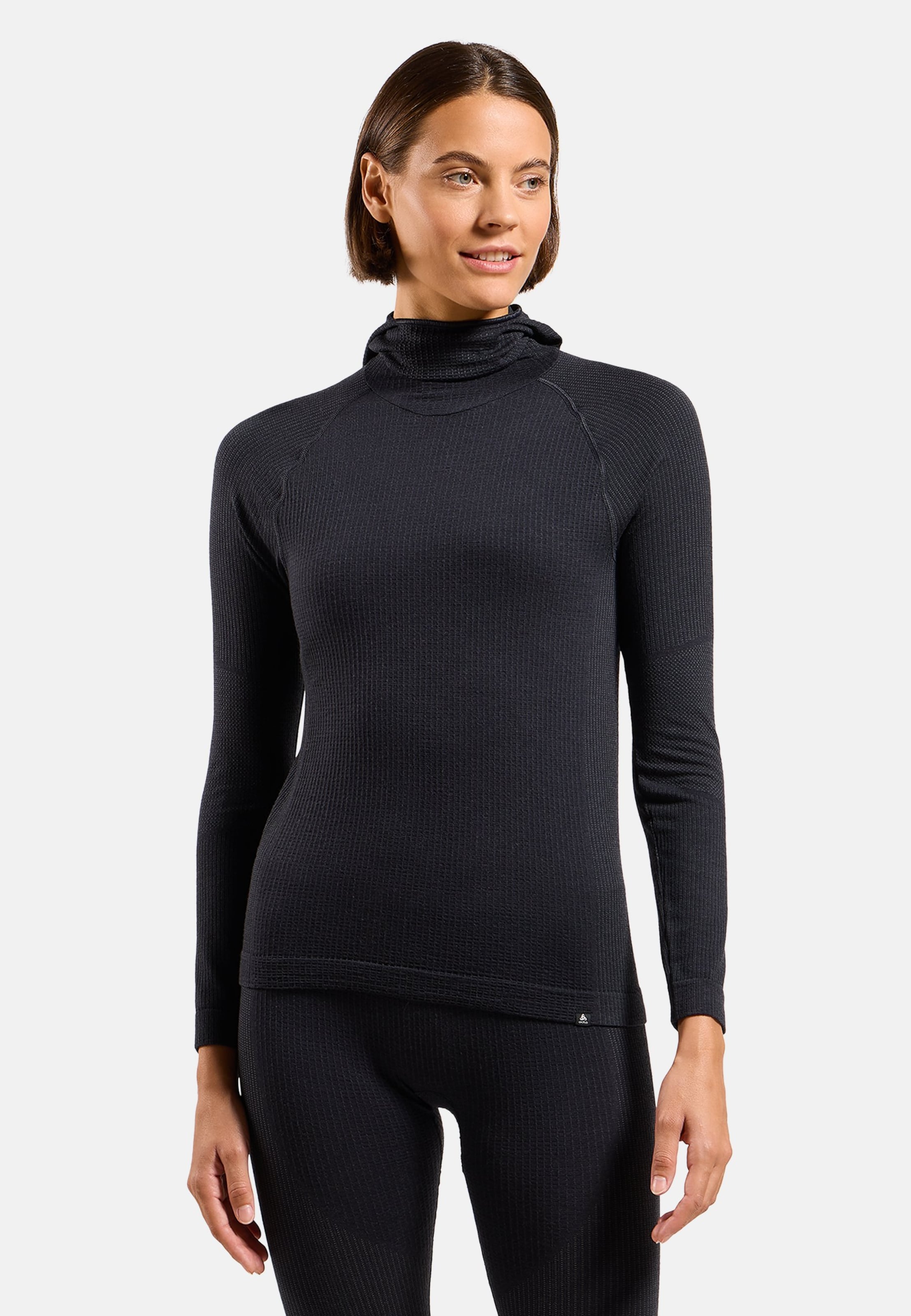 Seamless Performance Wool Funktionsshirt mit Gesichtsschutz in black