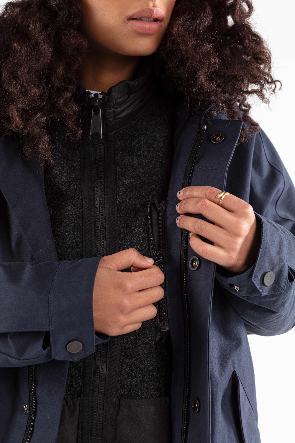 Jeckybeng The Ladies Coat Dark Navy