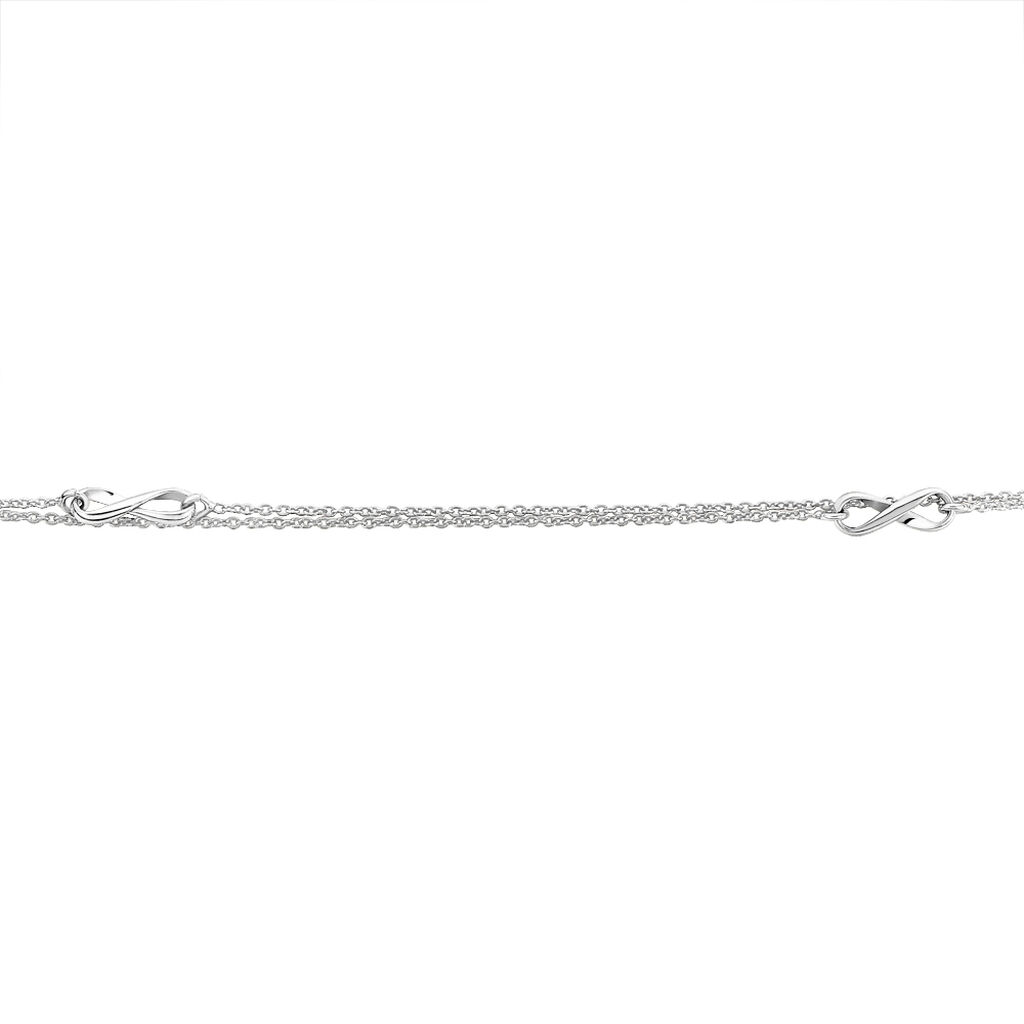 Chaîne De Cheville Noelle Argent Blanc