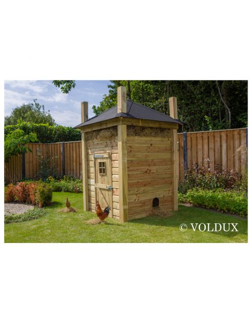 Voldux Hooiberg Loes - Kippenhok - 175x175x225 cm Bruin