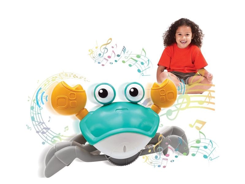 Totally Laufende Krabbe mit Sound & Sensor Niedliches Krabbelspielzeug mit Musik