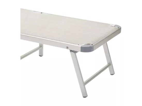 Bain de soleil de jardin transat piscine pliant en aluminium MALISS