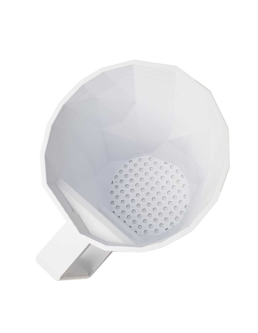 Pelle à pellets blanche avec tamis