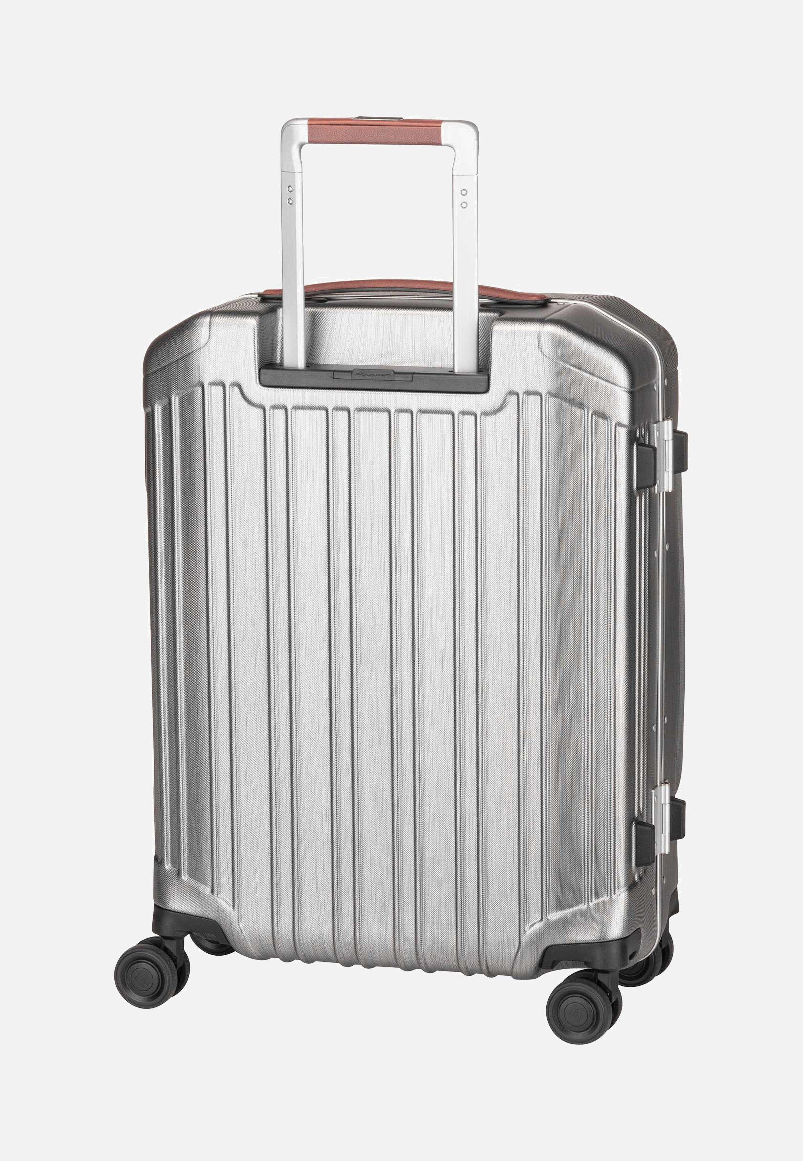 PQ-LM Cabin Spinner 4426 with Front Pocket Nero-Cuoio - Koffer