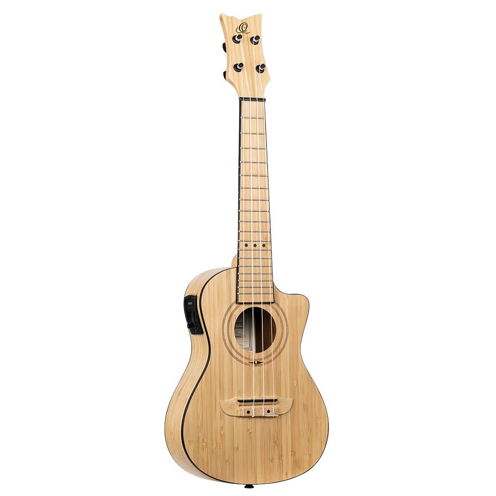 Ortega RUNAB-CC Bamboo Series Concert Size Ukulele Natural E/A concert ukelele met gigbag