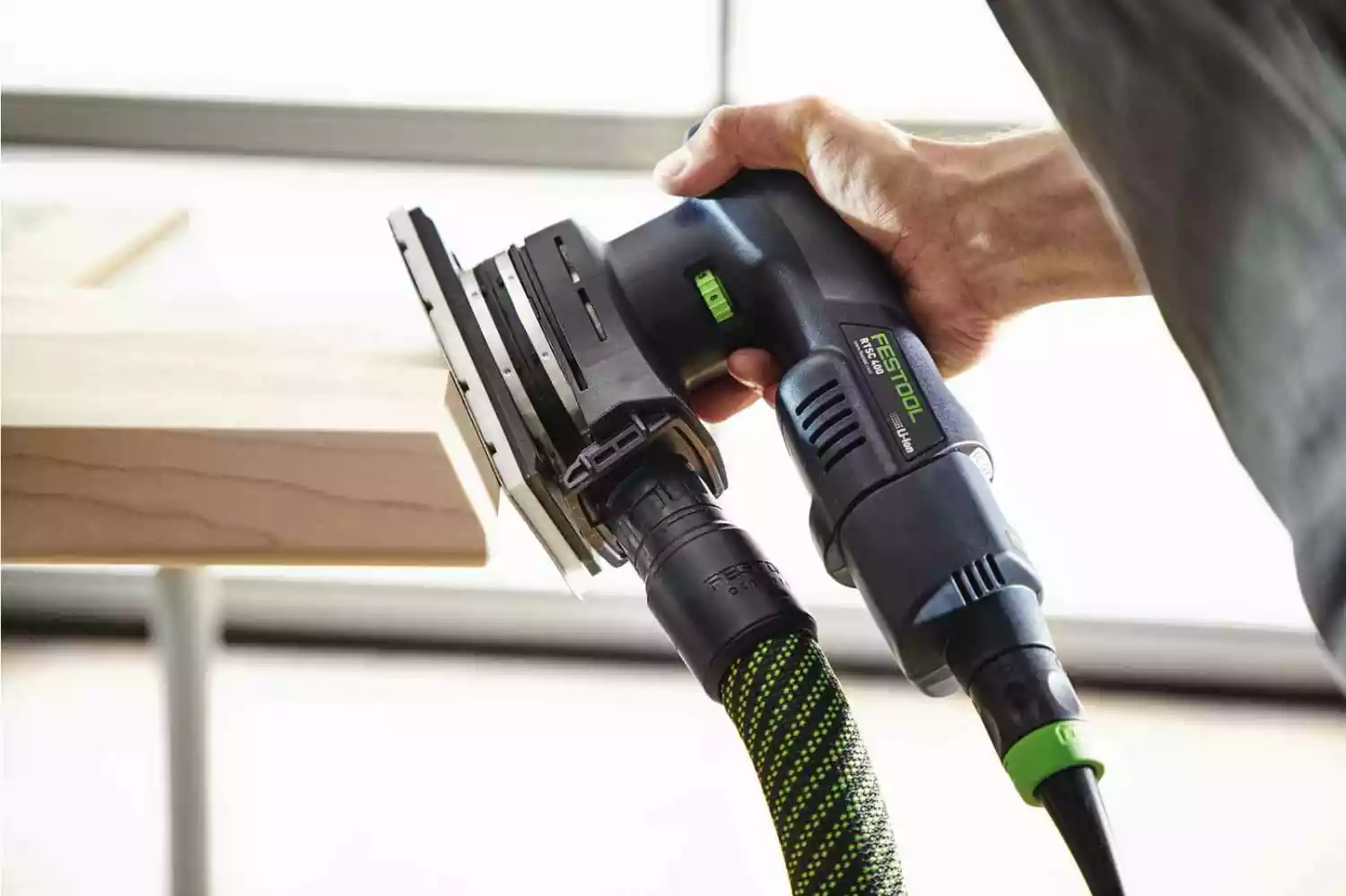Festool RTSC 400 3,0 I-Plus 18V Li-Ion accu vlakschuurmachine set (2x 3,0Ah) in systainer - 80 x 130 mm