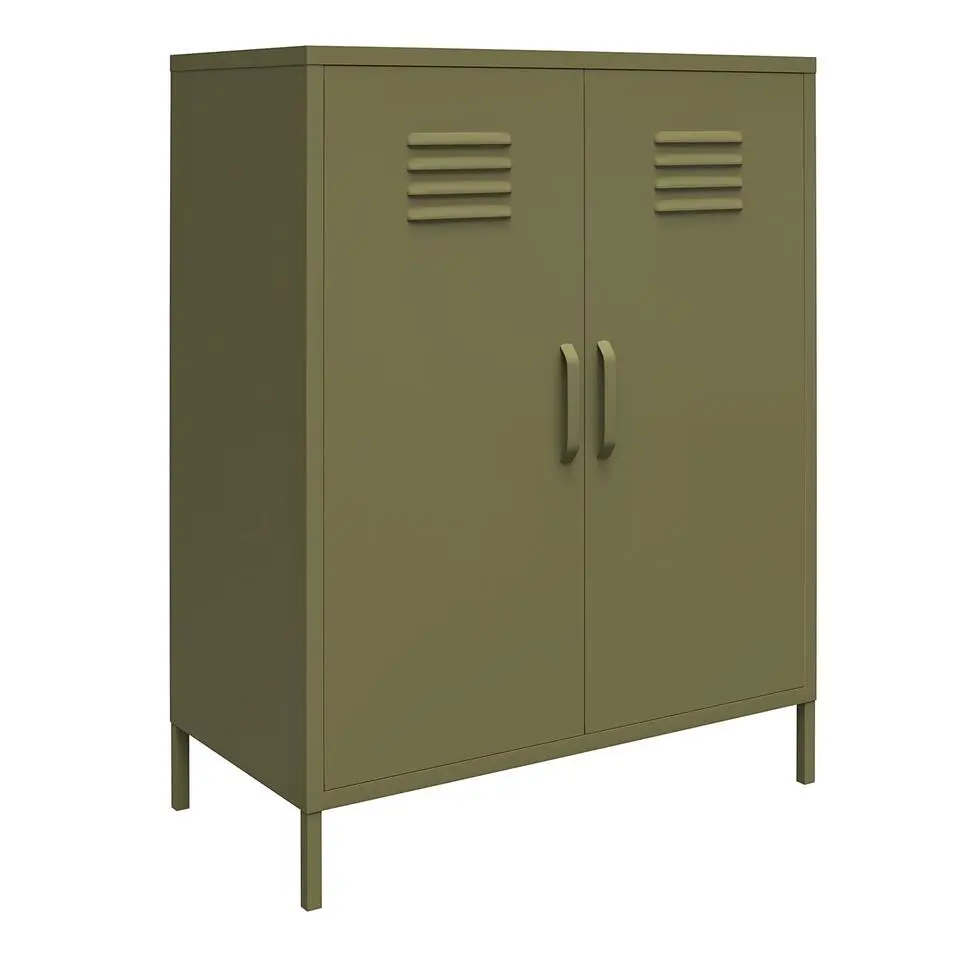 Bradford - Wandkast met 2 groene metalen deuren