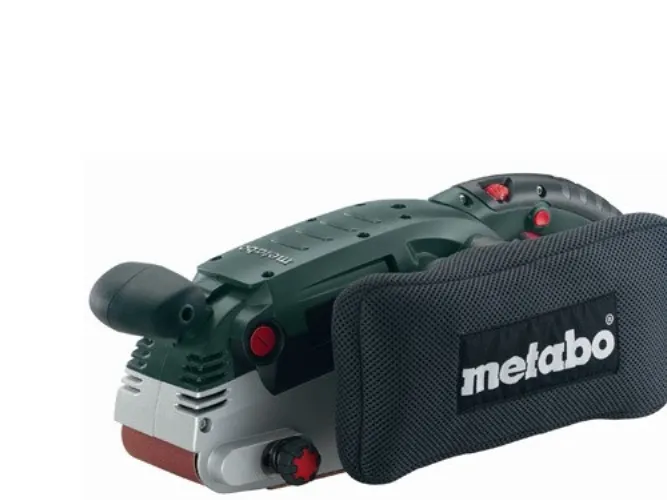 Metabo BAE 75. slibemaskine type: båndsliber, støvbeholder type: støvpose. effekt: 1010 W. vægt: 4,7 kg, slibeplade størrelse (BxD): 75 x 533 mm, slibeplade fastspændingssystem: 85 x 150 mm (600375000)