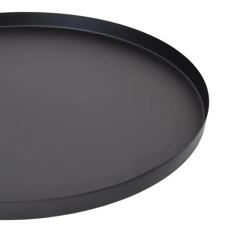 LOFT42 Brew Metalen rond Dienblad – Zwart – 60x60