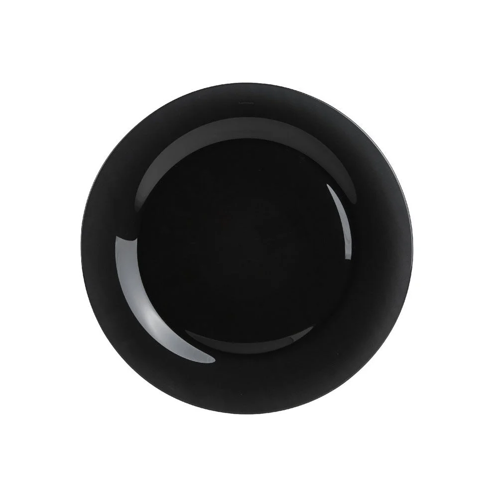 Assiette à dessert ronde Luminarc noire Zana