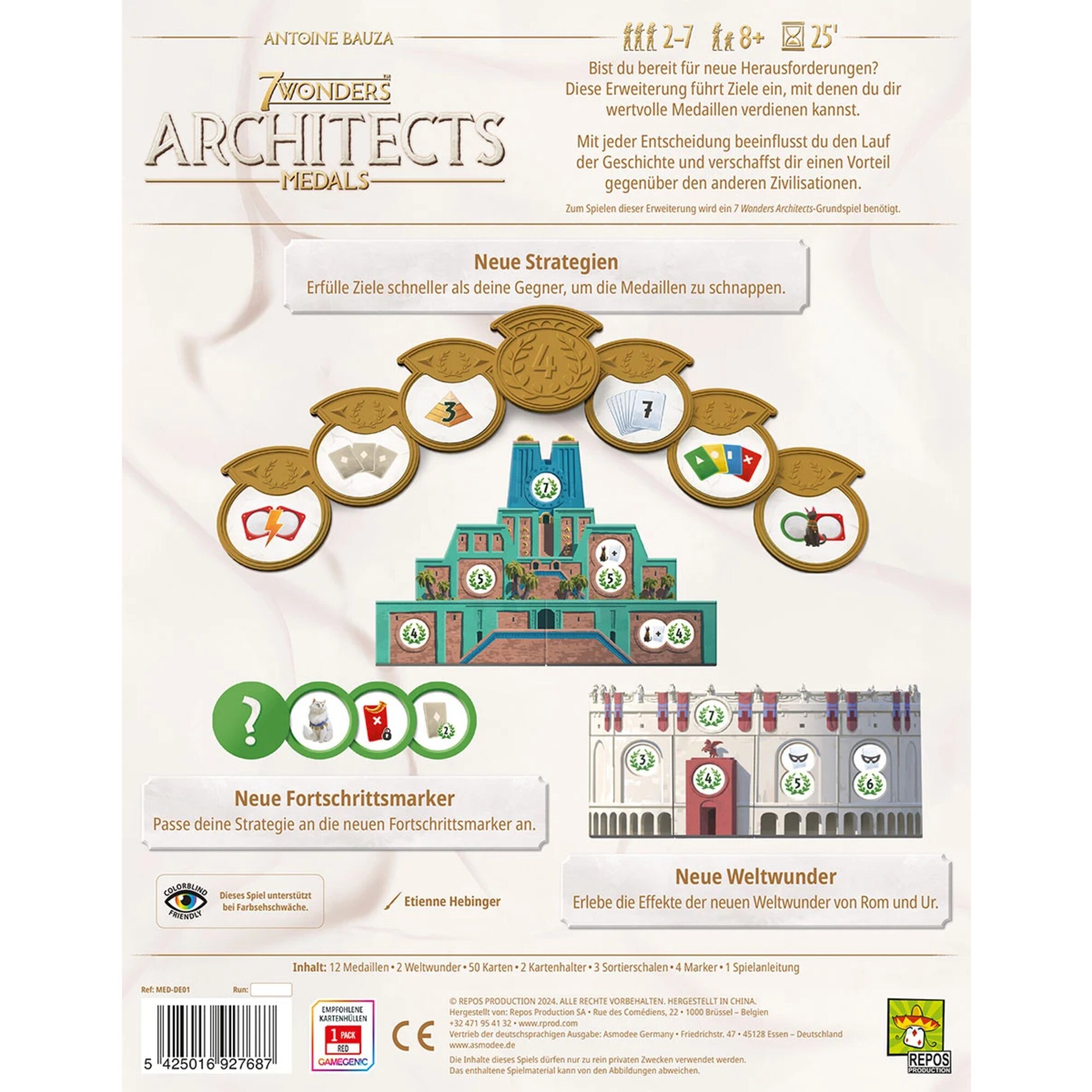 Asmodee Brettspiel 7 Wonders Architects - Medals
