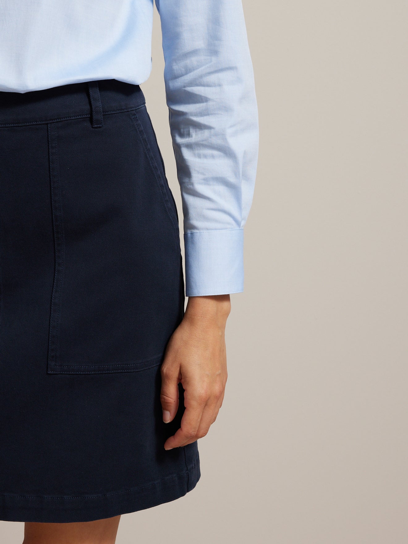 Jupe cargo courte femme coton stretch