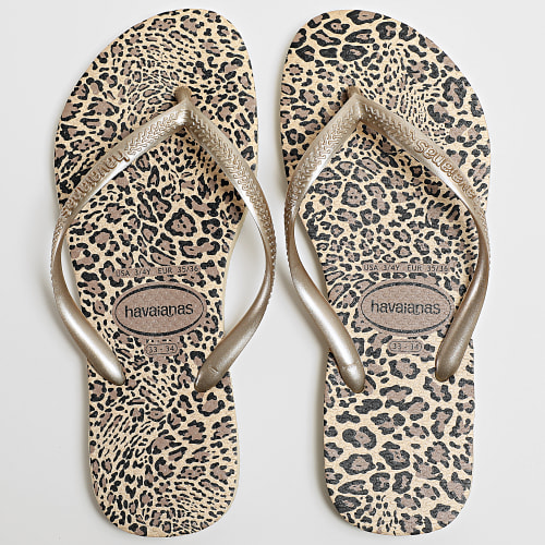 Tongs Femme Slim Animals Beige Léopard