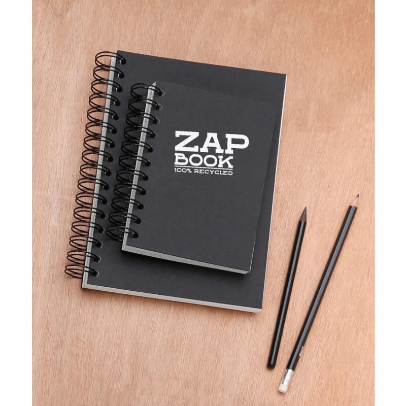 Zap Book carnet spiralé 160F A5 80g - Noir