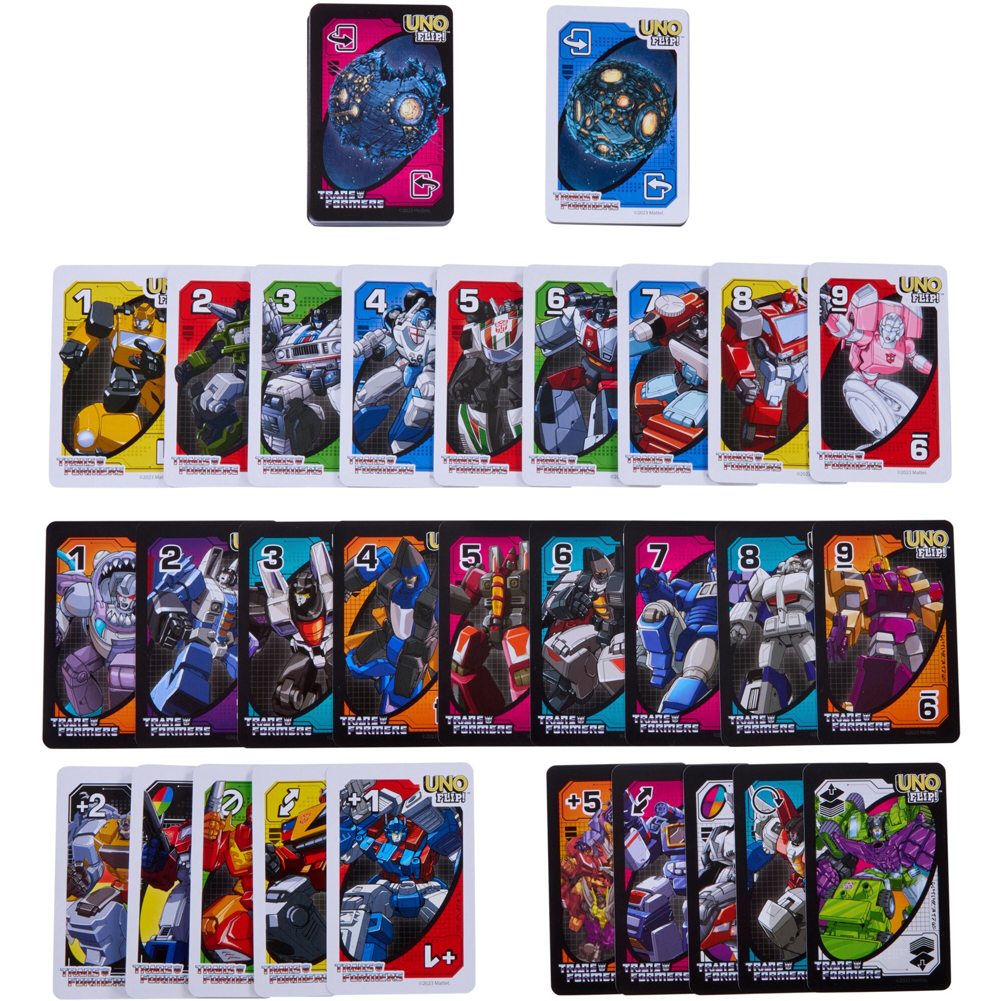 Mattel Kartenspiel UNO Flip! Transformers