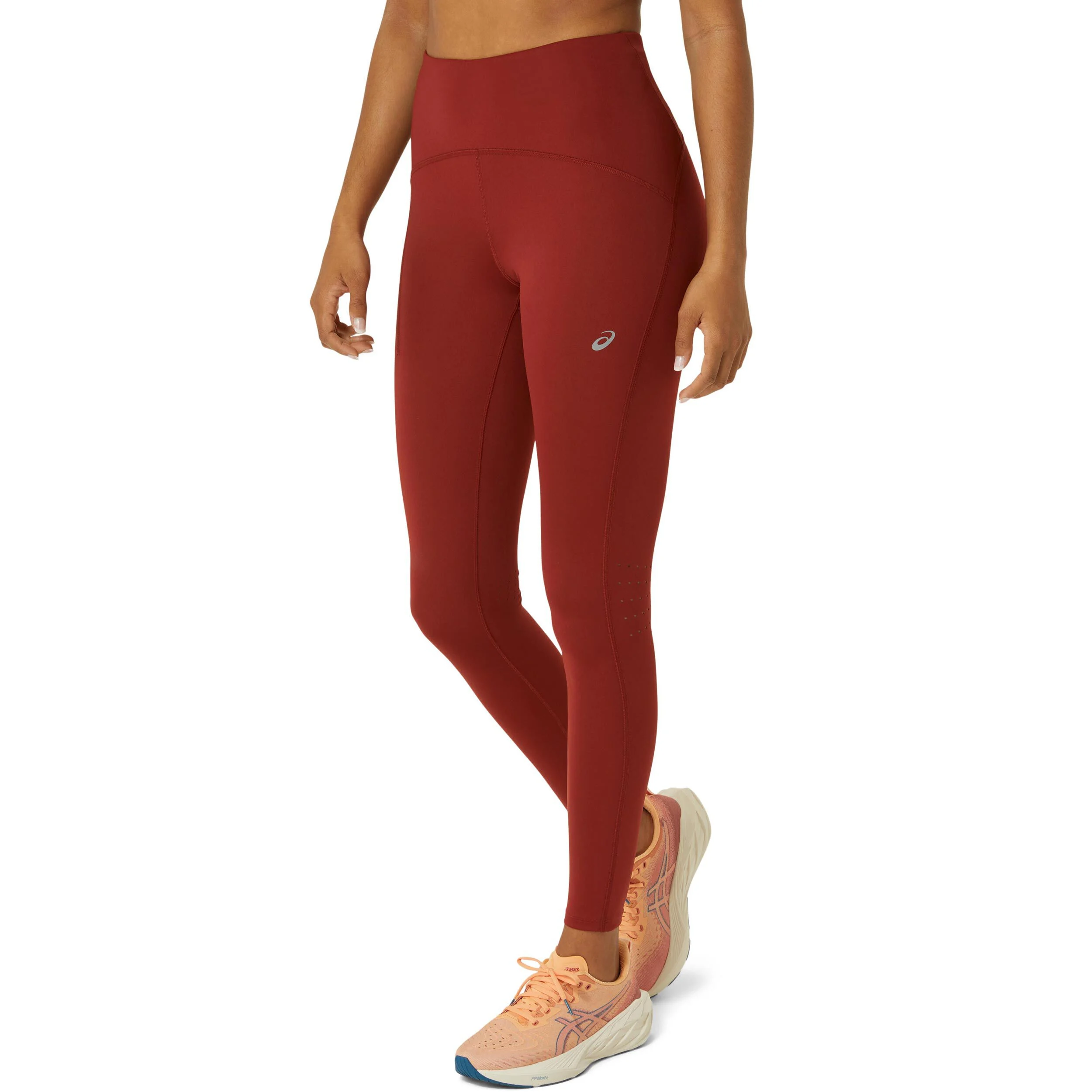 ASICS Road High Waist Collant De Course Femmes - Rouge Foncé