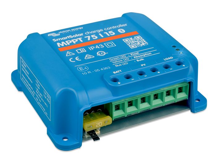 Victron Solarladeregler BlueSolar MPPT 75/15 12-24 V 15A MPPT- Regler mit einem Wirkungsgrad von über 98%