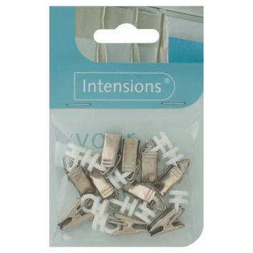 Intensions knijprunner gordijnrail Basic wit 10 stuks