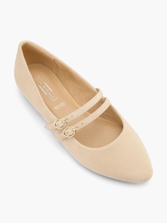5th Avenue Mary Jane Ballerina beige