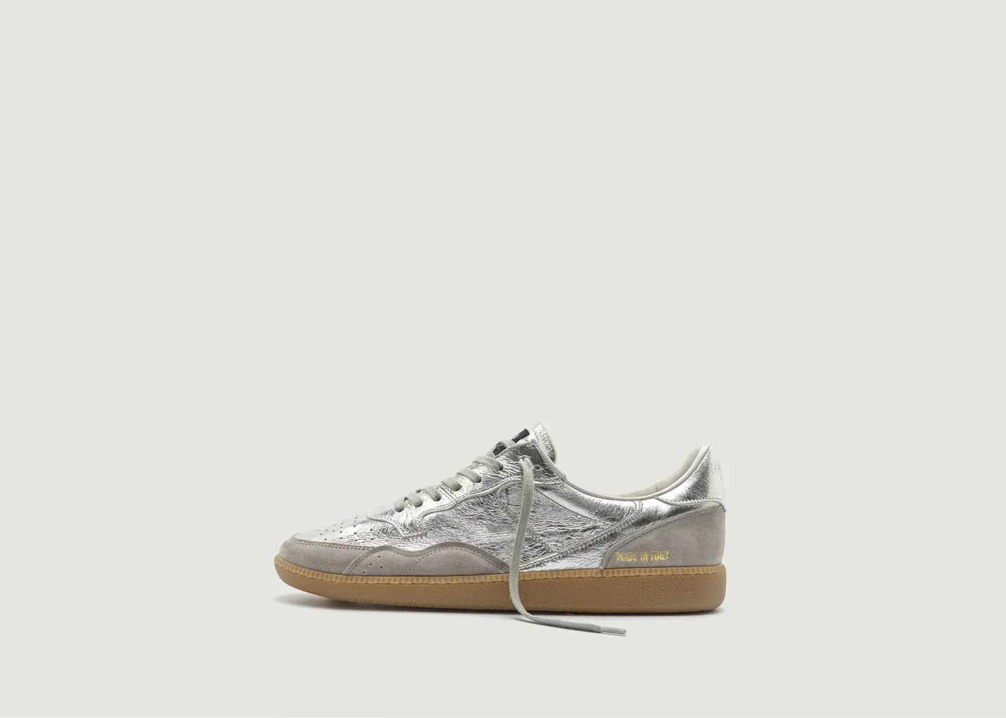Sneakers basses en cuir métallisé Mega T Hidnander