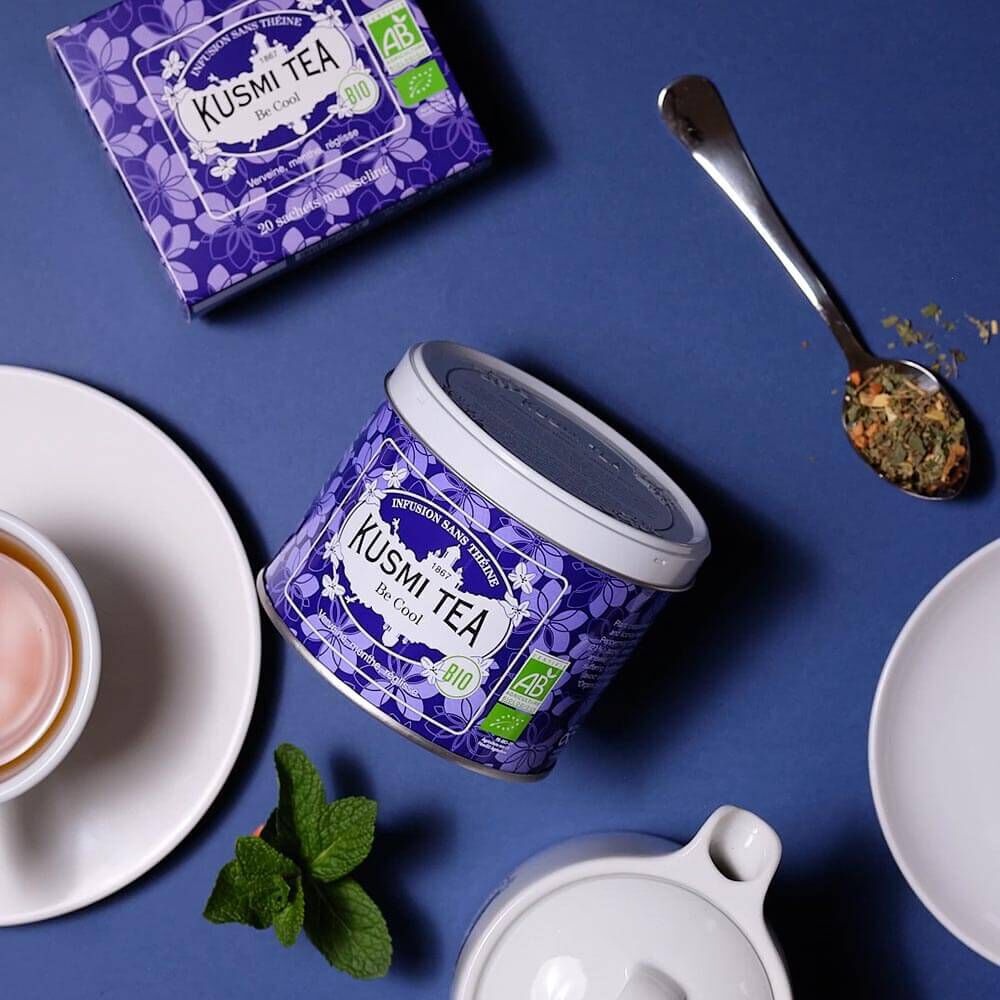 Be Cool-Infusion verveine, menthe, pomme Boîte 90 g