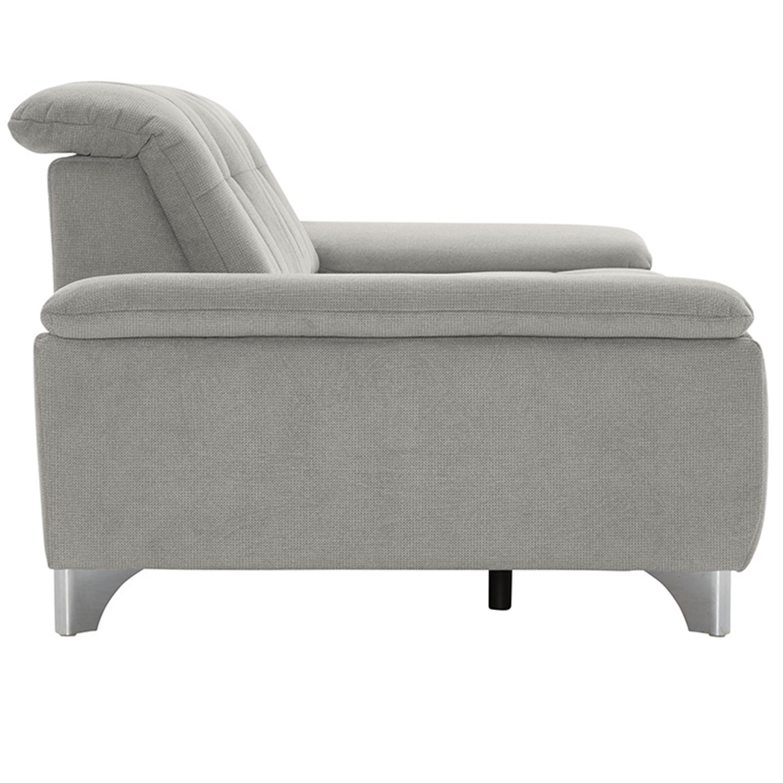 polsterpower 2,5-Sitzer-Sofa - Belle silver - Basismodell