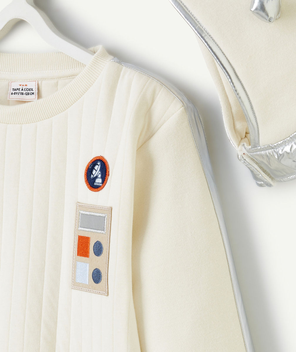 DÉGUISEMENT DE COSMONAUTE AVEC SWEAT ET CAGOULE ÉCRU