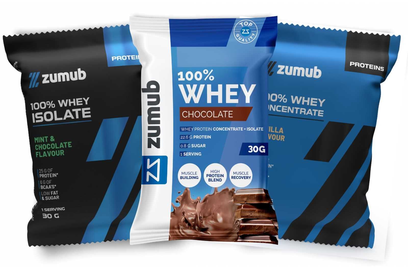 Amostras de Whey Pack da Zumba