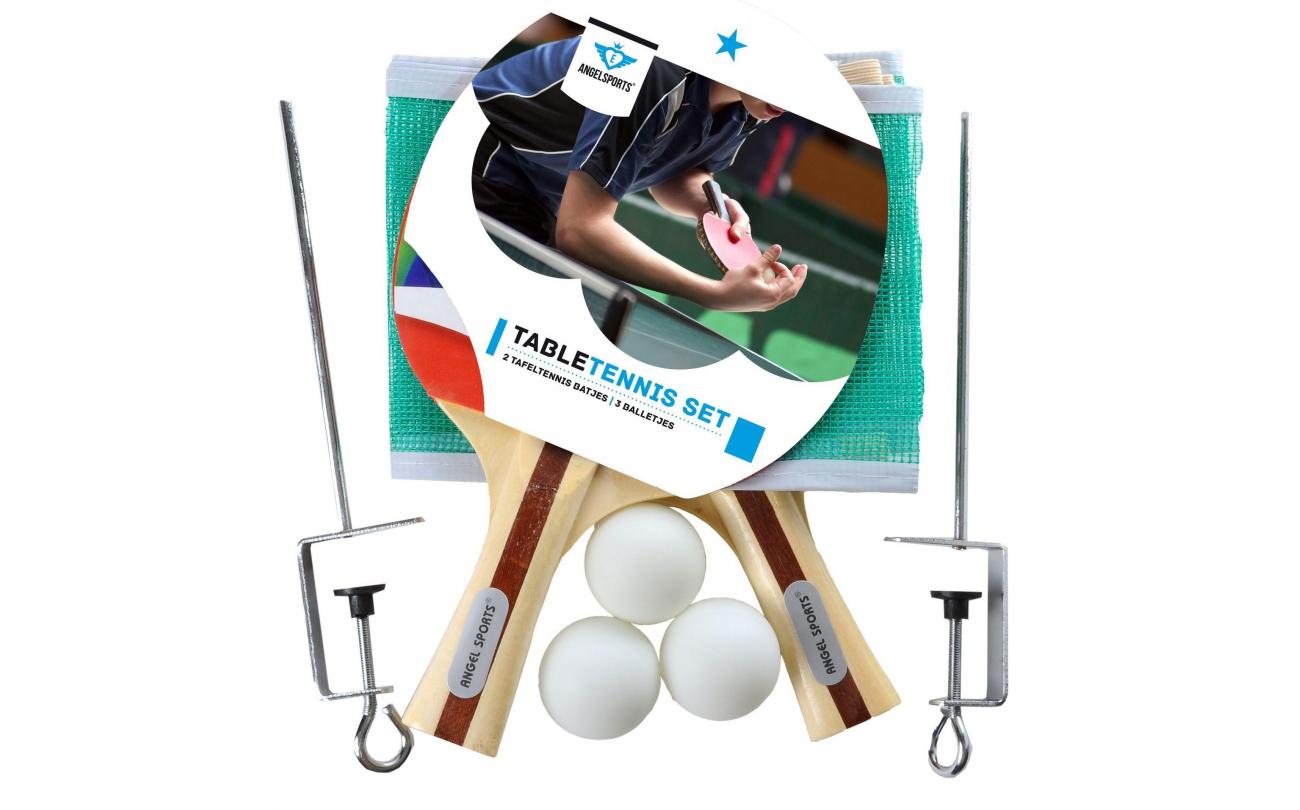 Tafeltennisset met 2 bats 1*, net en 3 ballen