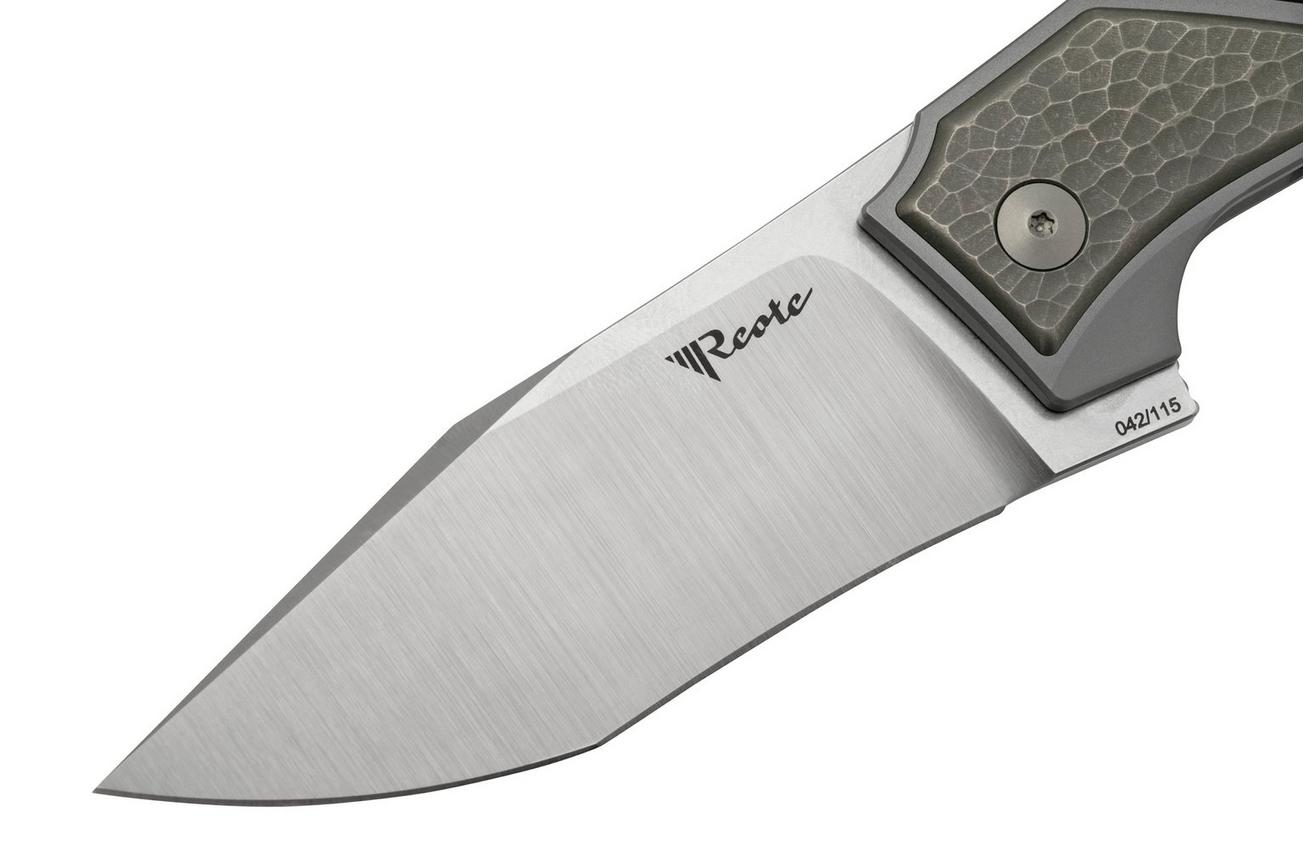 Reate T3500 Bead Blast Titanium zakmes, Tashi Bharucha design