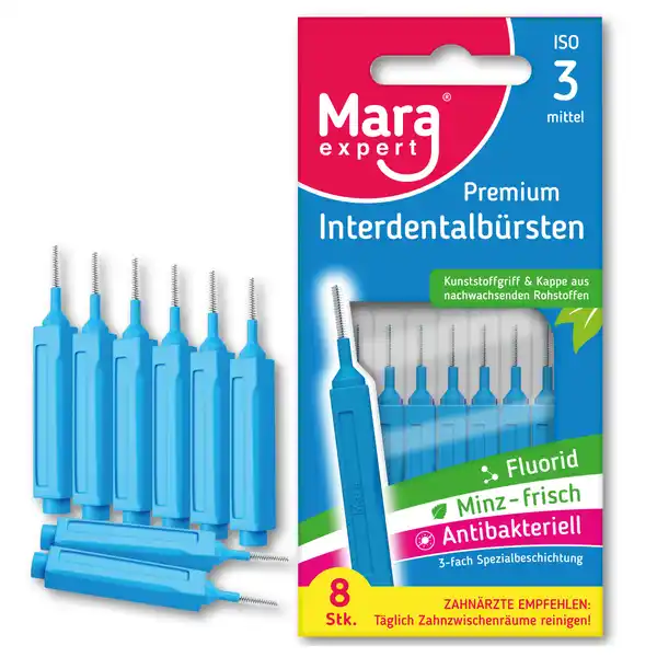 Premium Interdentalbürsten ISO 3 mittel