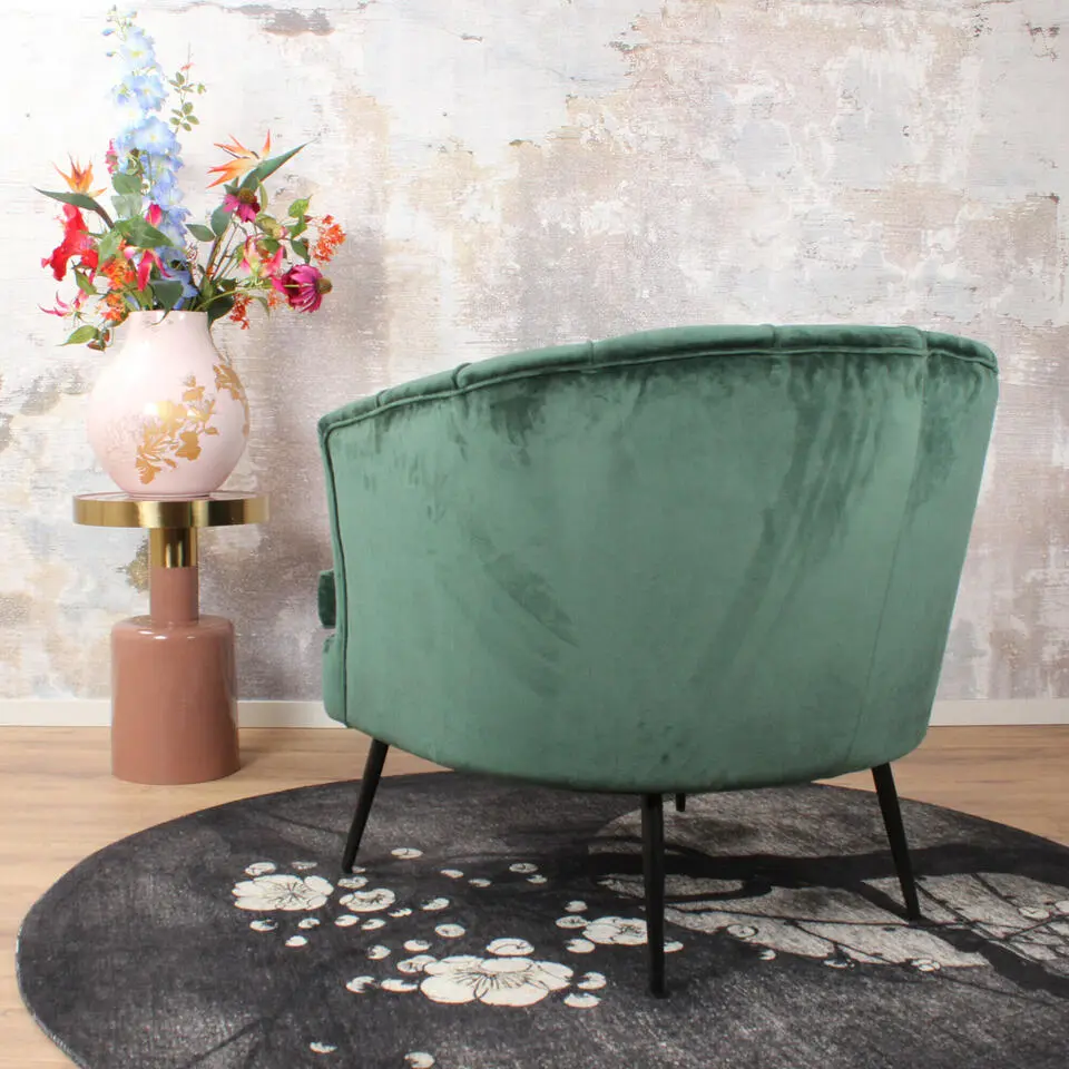 DS4U - Norah fauteuil velvet donkergroen