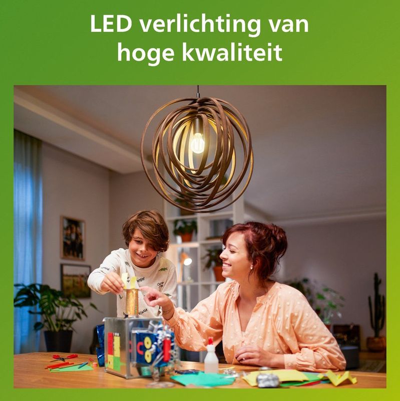 Philips Ultra Efficient LED kogellamp Transparant - 40 W - E14 - Warmwit licht - Energielabel A